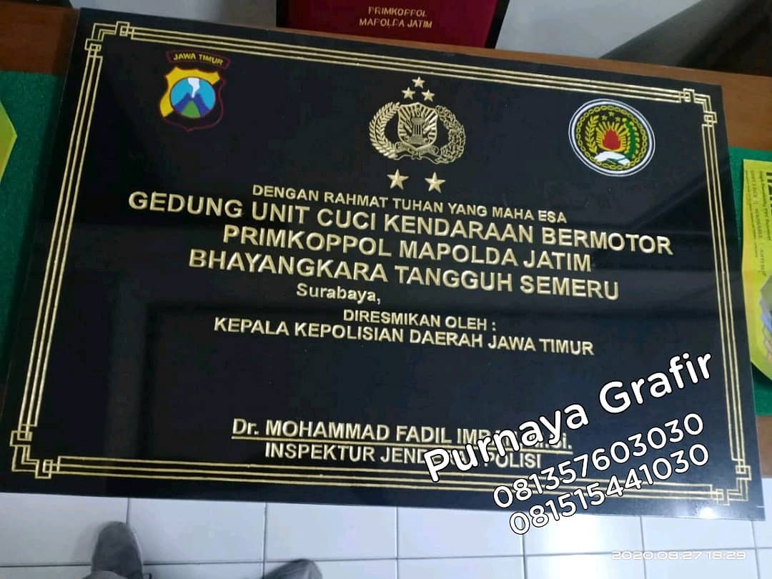contoh gambar prasasti peresmian