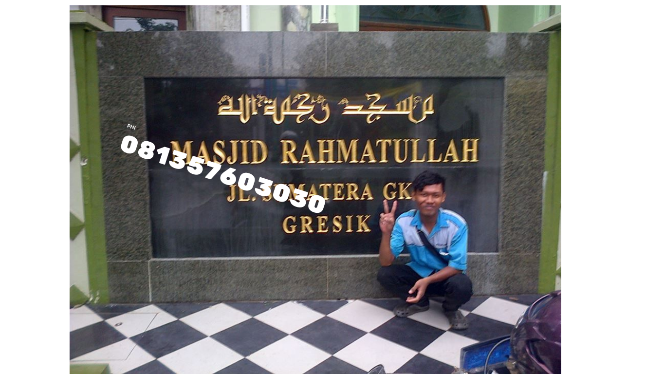 Papan nama - papan nama masjid - papan nama marmer